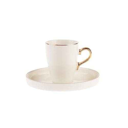 Karaca Pippo Espresso Coffee Service dla 6 osób 6 tazze da caffè e 6 piattini robusta tazza da moka tazze da caffè spesse tazze da caffè espresso porcellana - obrazek 4
