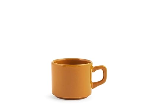 H&H Sztokholm zestaw 24 filiżanek herbaty, Stoneware, Pomarańczowy, 19