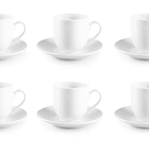 Excelsa 65472 Zestaw 6 Filiżanki do kawy Porcelana