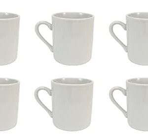 zestaw 6 filiżanek kawy ceramicznej biały - nowoczesny zestaw do kawy - zestaw upominkowy do kawy filiżanki do espresso Kawa Solo Cięcie