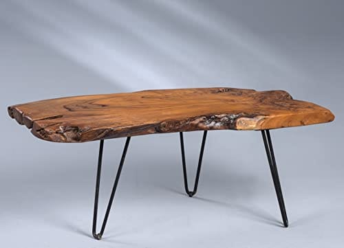 Stolik kawowy drewno tekowe 100x40x40 cm brązowy - HomeTrends4You - obrazek 4