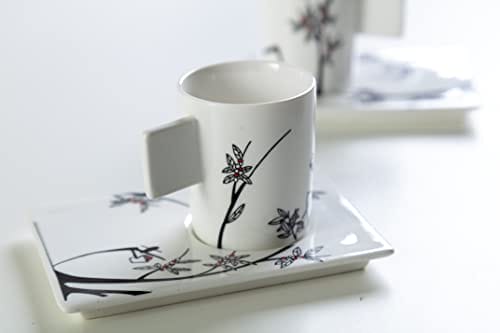 Deagourmet KITH-13 Zestaw do kawy 2 filiżanek i 1 Cukierka Porcelana - obrazek 5