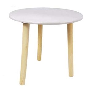 Dekoracyjny drewniany stół 30 x 30 cm - kolor: biały - mały stolik pomocniczy stolik kawowy stolik do sofy taboret na kwiaty