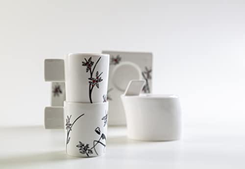 Deagourmet KITH-13 Zestaw do kawy 2 filiżanek i 1 Cukierka Porcelana - obrazek 3