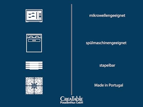 CreaTable 17963 Seria Rondo Schiefer Geschirrset Becherset 6 teilig - obrazek 2