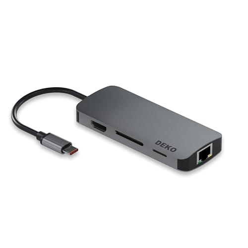 Deko BUSINESS Hub USB C Stacja Dokująca 8w1 PD 100W HDMI 4k 60Hz 3xUSB 3.1 5Gbps do iPhone'a 15/15 Pro MacBooka Pro/Air iPada Pro Surface XPS Thinkpad Galaxy - obrazek 4