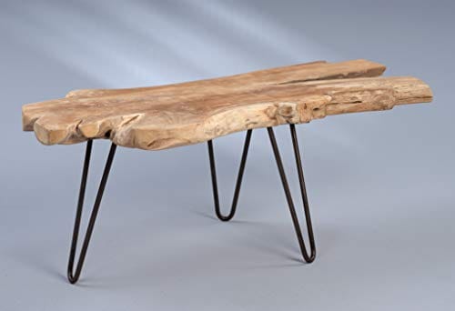 Stolik kawowy drewno tekowe 100x40x40 cm brązowy - HomeTrends4You - obrazek 2