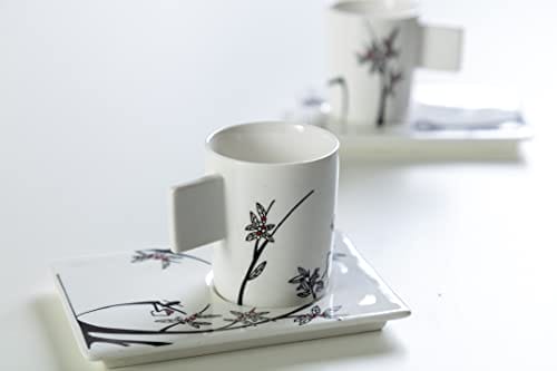 Deagourmet KITH-13 Zestaw do kawy 2 filiżanek i 1 Cukierka Porcelana - obrazek 6