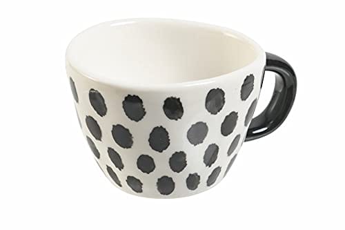 Villa d’Este Home Tivoli Masai Black Set 6 filiżanek kawy 90 ml kamionkowy - Zestaw 6 filiżanek kawy Gresowych z uchwytem | Villa d’Este Home Tivoli | 90 ml pojemność | Zalecane pranie ręczne - obrazek 5