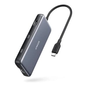 Anker Adapter PowerExpand 8 w 1 100 W Power Delivery 4 K 60 Hz HDMI 10 Gb/s USB-C i 2 porty USB A port Ethernet micro SD i SD dla MacBooka Pro i innych