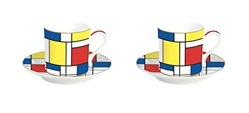 Pudełko 2 TASSES A CAFE 75 CL w PORCELAINE MONDRIAN - Zestaw do Kawy Easy Life, Porcelana Mondrian, 2 TUSY CAFE 7,5 CL - obrazek 3