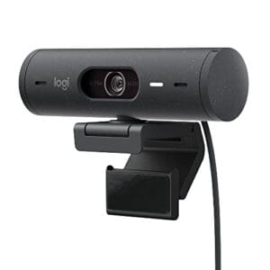 Logitech Brio 500 Full HD Kamera Internetowa z Auto Korekcją Światła, Trybem Pokazu i Podwójną Redukcją Szumów - Microsoft Teams, Google Meet, Zoom - Kabel USB-C - Grafit