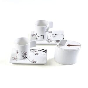 Deagourmet KITH-13 Zestaw do kawy 2 filiżanek i 1 Cukierka Porcelana