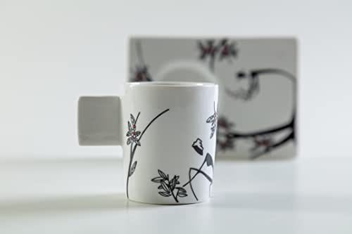 Deagourmet KITH-13 Zestaw do kawy 2 filiżanek i 1 Cukierka Porcelana - obrazek 2