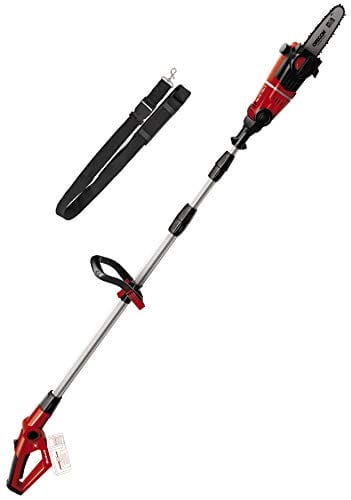 Einhell Ge-Lc 18 Li T Solo Piła Teleskopowa Czarny/Czerwony 88-184 cm - Część serii Einhell Power X-Change, 7-stopniowa regulacja głowicy, automatyczne smarowanie łańcucha