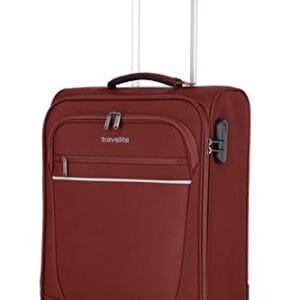 Travelite Cabin 2W Bagaż Podręczny Bordowy 52 cm - Lekki plecak podróżny z zamkiem szyfrowym