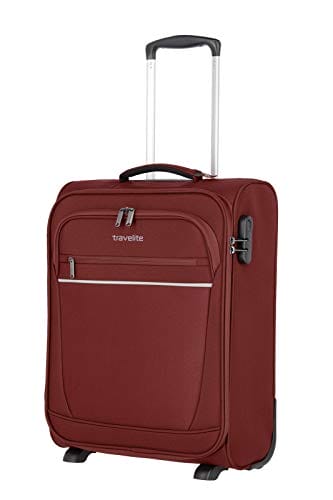 Travelite Cabin 2W Bagaż Podręczny Bordowy 52 cm - Lekki plecak podróżny z zamkiem szyfrowym