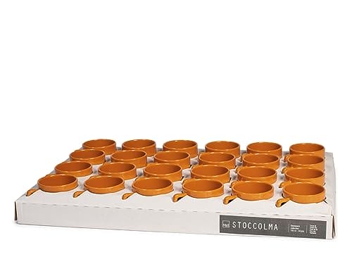 H&H Sztokholm zestaw 24 filiżanek herbaty, Stoneware, Pomarańczowy, 19 - obrazek 2