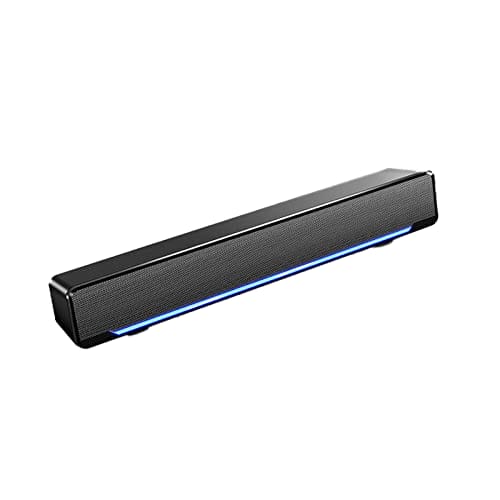 ciciglow Głośniki PC soundbar przewodowe USB 3D Stereo - kompatybilne z komputerem, laptopem, smartfonem, tabletem, MP3/MP4
