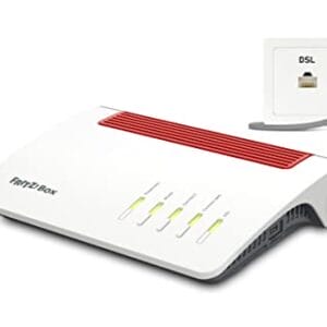 AVM FRITZ!Box 7590 AX - Wi-Fi 6 Router 2.400 Mb/s (5 GHz) i 1.200 MB/s (24 GHz) VDSL-Supervectoring 35b System Wi-Fi Mesh DECT serwer multimediów