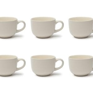 Excelsa Fashion White Set 6 Jumbo Biały Ceramika Pojemność 520 Ml.