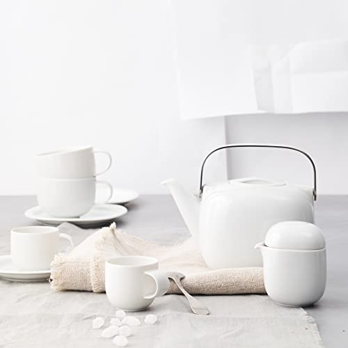 Rosenthal Suomi biały – 18-częściowy zestaw stołowy dla 6 osób z porcelany nowoczesne naczynia do kawy białe - obrazek 5