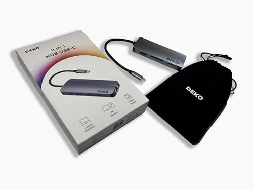 Deko BUSINESS Hub USB C Stacja Dokująca 8w1 PD 100W HDMI 4k 60Hz 3xUSB 3.1 5Gbps do iPhone'a 15/15 Pro MacBooka Pro/Air iPada Pro Surface XPS Thinkpad Galaxy - obrazek 5