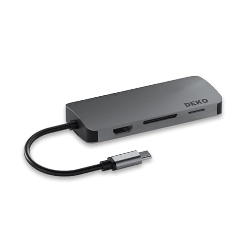 Deko BUSINESS Hub USB C Stacja Dokująca 8w1 PD 100W HDMI 4k 60Hz 3xUSB 3.1 5Gbps do iPhone'a 15/15 Pro MacBooka Pro/Air iPada Pro Surface XPS Thinkpad Galaxy - obrazek 3