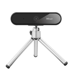Trust Tyro - Kamera internetowa Full HD 1080p z mikrofonem do PC (szerokokątna automatyczna regulacja ostrości USB Plug and Play połączenia wideo konferencje hangouts Skype Teams zoom) - czarna