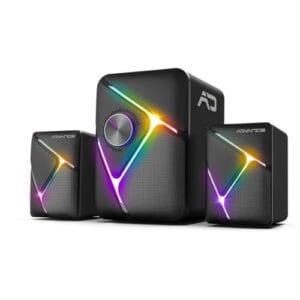 Głośniki komputerowe AD ADVANCE SOUNDPHONIC 2.1 RGB - Potężny dźwięk 11 W RMS - Kompatybilne z PC-Mac - BLUTOOTH/jack 35 mm