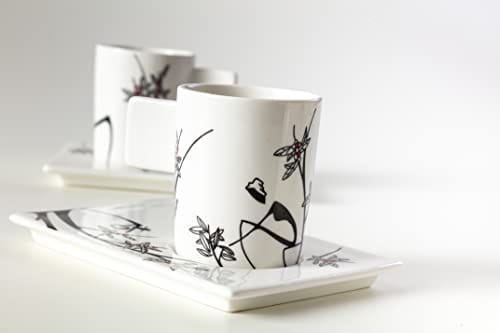 Deagourmet KITH-13 Zestaw do kawy 2 filiżanek i 1 Cukierka Porcelana - obrazek 7