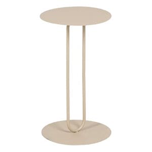Stolik konstrukcyjny z beżowego żelaza Ø 30×53 cm - LOLAhome