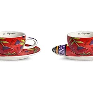 Egan Set 2 filiżanek kawy Le Laski Red ML 100