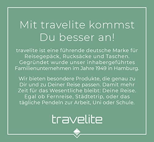 Travelite Cabin 2W Bagaż Podręczny Bordowy 52 cm - Lekki plecak podróżny z zamkiem szyfrowym - obrazek 10