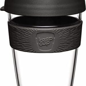 KeepCup Oryginalna przezroczysta plastikowa filiżanka do kawy wielokrotnego użytku odporna na zachlapanie bez BPA klasa baristy średnia 340 ml Nitro