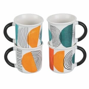 Villa d'Este Home Tivoli Zestaw 4 filiżanek do kawy 100 ml porcelany Venice Lido