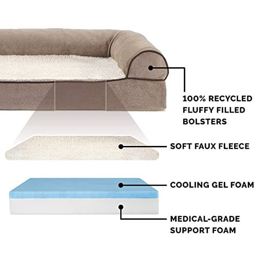 Furhaven chłodzący żel z pianki pamięciowej górna łóżko dla psa i kotó - obrazek 10