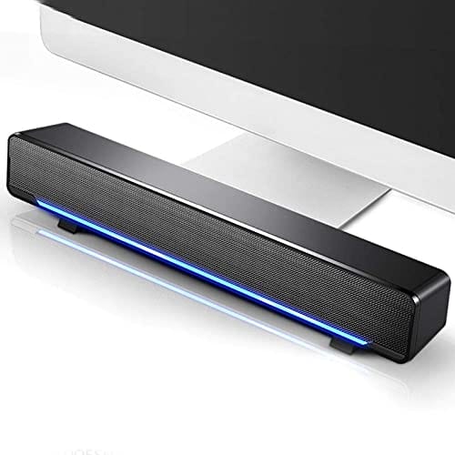 ciciglow Głośniki PC soundbar przewodowe USB 3D Stereo - kompatybilne z komputerem, laptopem, smartfonem, tabletem, MP3/MP4 - obrazek 2