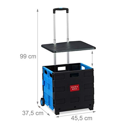 Praktyczny wózek na zakupy Relaxdays - wygodne i funkcjonalne rozwiązanie - obrazek 7