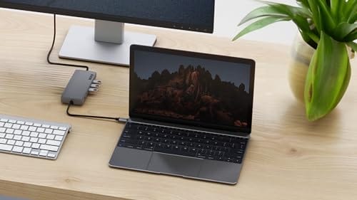 Deko BUSINESS Hub USB C Stacja Dokująca 8w1 PD 100W HDMI 4k 60Hz 3xUSB 3.1 5Gbps do iPhone'a 15/15 Pro MacBooka Pro/Air iPada Pro Surface XPS Thinkpad Galaxy - obrazek 8