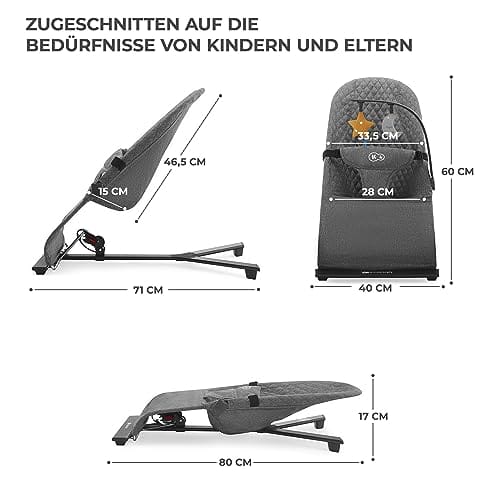 Kk Kinderkraft KBMIMI00GRY0000 Bujaczek Szary 72 x 40 x 645 cm; 235 kg - obrazek 2