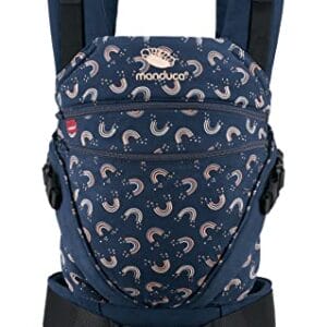 manduca Nosidełko dla niemowląt XT – All-In-One nosidełko dla noworodków od 35 kg i małych dzieci do 20 kg – ergonomiczne nosidełko dziecięce z regulowanym mostkiem – rozmiar uniwersalny Rainbow