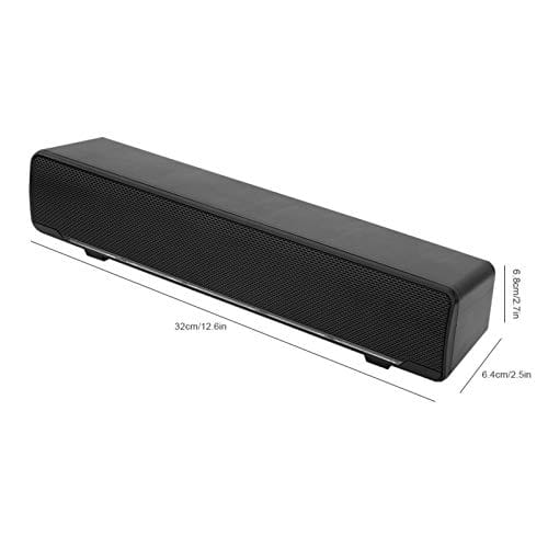 ciciglow Głośniki PC soundbar przewodowe USB 3D Stereo - kompatybilne z komputerem, laptopem, smartfonem, tabletem, MP3/MP4 - obrazek 4