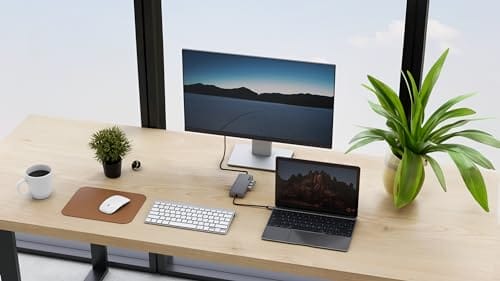 Deko BUSINESS Hub USB C Stacja Dokująca 8w1 PD 100W HDMI 4k 60Hz 3xUSB 3.1 5Gbps do iPhone'a 15/15 Pro MacBooka Pro/Air iPada Pro Surface XPS Thinkpad Galaxy - obrazek 6