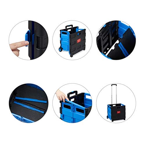 Praktyczny wózek na zakupy Relaxdays - wygodne i funkcjonalne rozwiązanie - obrazek 4