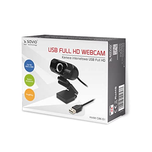 Savio Webcam USB Full HD CAK-01 Negro - Kamerka internetowa Savio z wysoką rozdzielczością Full HD - obrazek 5