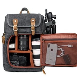 Plecak fotograficzny YuanWen - duży, wodoodporny i odporny na wstrząsy, idealny dla lustrzanek cyfrowych SLR/DSLR