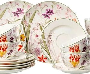 Ritzenhoff & Breker Serwis do kawy Flora 18-częściowy porcelana
