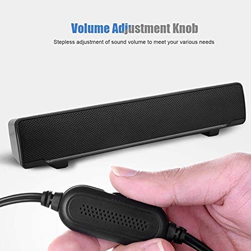 ciciglow Głośniki PC soundbar przewodowe USB 3D Stereo - kompatybilne z komputerem, laptopem, smartfonem, tabletem, MP3/MP4 - obrazek 7