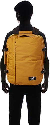 Knighter CLASSIC BACKPACK 44L ORANGE CHILL - CABINZERO - Plecak turystyczny 44L dla dorosłych, wodoodporny, z wbudowanym śledzeniem bagażu Okoban, 10-letnią gwarancją - 36x51x19 cm - obrazek 2